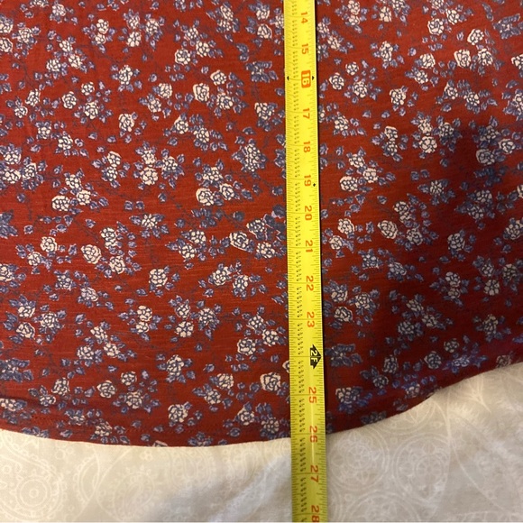 Lucky Brand Red Blouse with Bell Sleeves - Picture 8 of 10